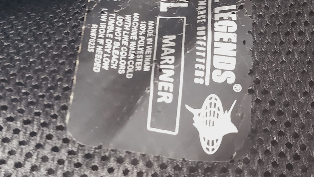 Reel Legends Black Vented Mariners Shirt